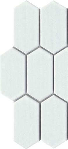 Modern 2X3 White Hexagon Picket Glossy Porcelain Mosaic Tile B2C-OMNIWH1012MPKP