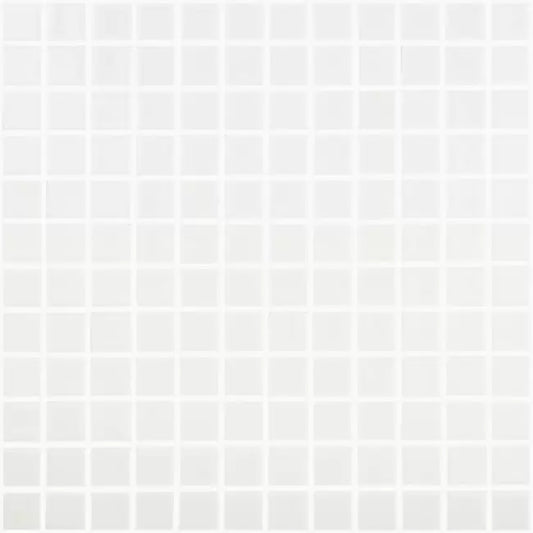 Modern 1X1 Squares 093100M White Glossy Glass - 100 Mosaic Tile