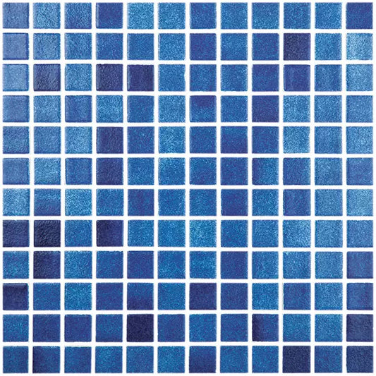 Modern 1X1 093508M Fog Navy Blue Glossy Glass - 508 Mosaic Tile