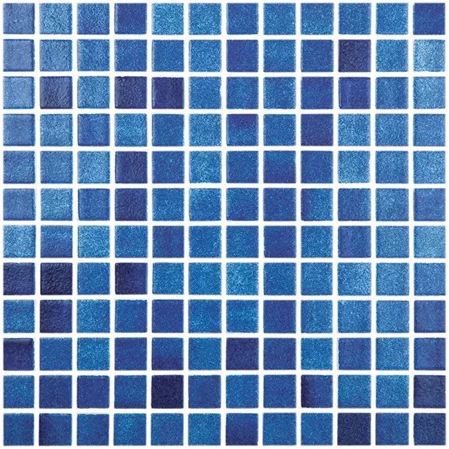 Modern 1X1 093508MANTID Fog Navy Blue Anti-slip Glass - 508 Mosaic Tile