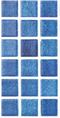 Modern 1X1 093508MANTID Fog Navy Blue Anti-slip Glass - 508 Mosaic Tile