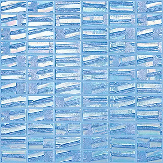 Modern 1X2 095656M LIGHT BLUE Glossy Glass - 656 Mosaic Tile