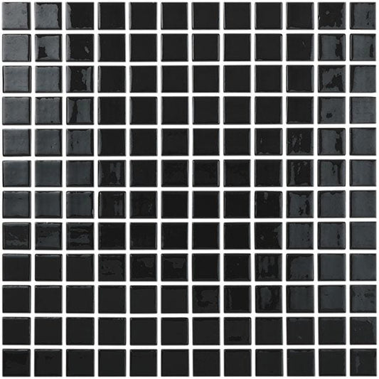 MODERN 1X1 093900M Black Glossy Glass - 900 MOSAIC TILE
