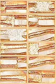 Modern 1X2 095655M GOLD ORANGE Glossy Glass - 655 Mosaic Tile
