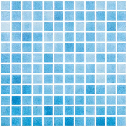 Modern 1X1 093110M Fog Sky Blue Glossy Glass - 110 Mosaic Tile