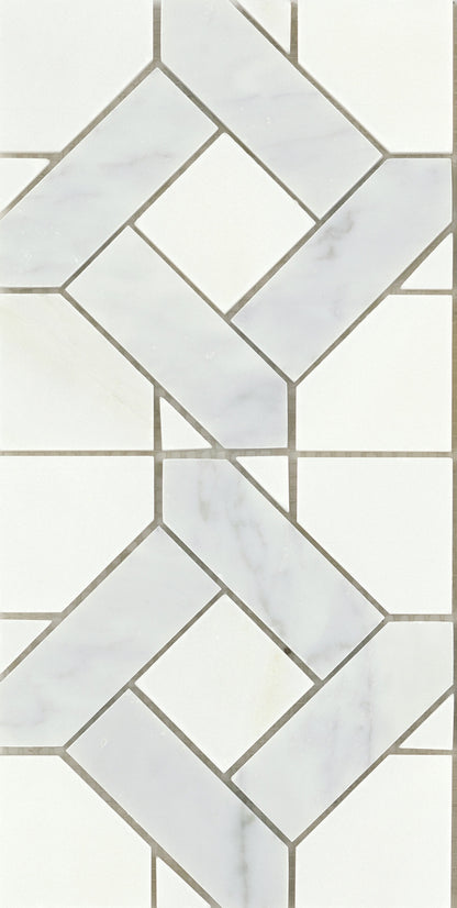 Modern 12X12 Silver Cross Pattern Polished Marble Mosaic Tile B2C-ALLUSI1212MMA