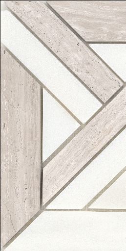 Modern 9X9 Cream Cross Pattern Polished Marble Mosaic Tile B2C-ALLUCR0909MCA