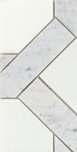 Modern 9X9 Silver Cross Pattern Polished Marble Mosaic Tile B2C-ALLUSI0909MMA