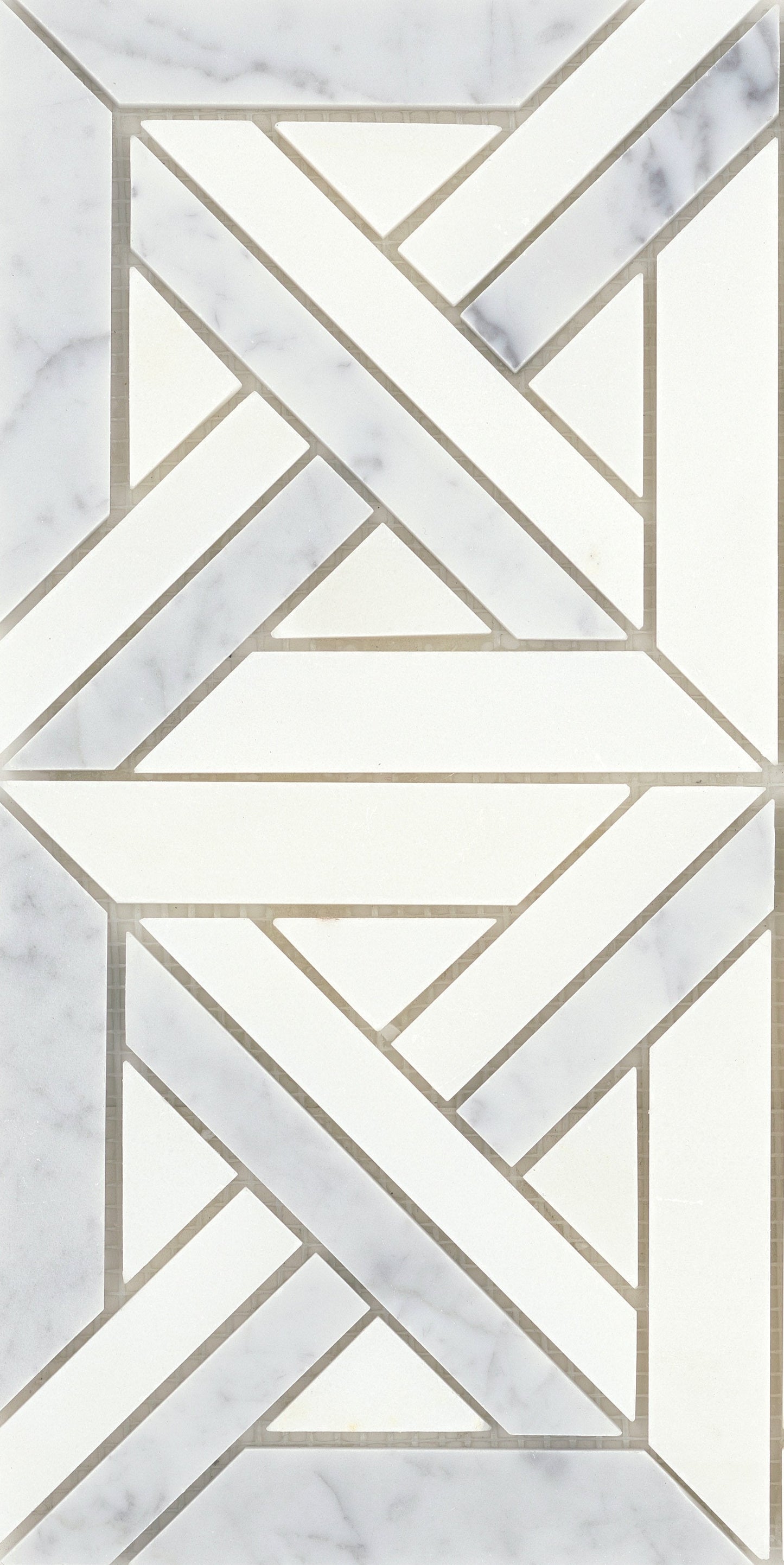 Modern 12X12 Silver Cross Pattern Polished Marble Mosaic Tile M05ALLUSI1212MCA - B2C TILE OUTLET