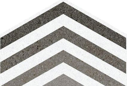 Modern 9X10 Gray White Black Arrow Porcelain Filed Tile B2C-BAUHAR0910HX