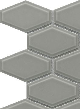 Classic 4" White Subway Hexagon Glossy Porcelain Mosaic Tile B2C-REWADO1011MHW - B2C TILE OUTLET