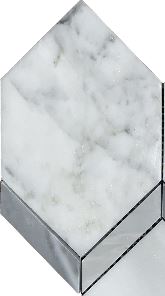 Modern White Gray forward chevron Marble Mosaic Tile B2C-INTRMA1115MPK - B2C TILE OUTLET