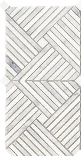 Modern 12X12 Silver Cross Pattern Polished Marble Mosaic Tile B2C-ALLUSI1212MPL - B2C TILE OUTLET