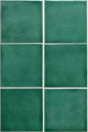 Modern 4X4 Green Square Glossy Ceramic Mosaic Tile B2C-KAZEGN1216MO4P - B2C TILE OUTLET