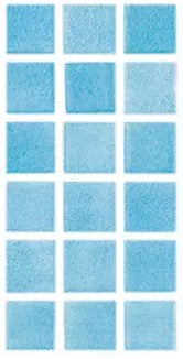 Modern 1X1 Squares 093501MANTID Turquoise Blue Anti-slip Glass - 501 Mosaic Tile