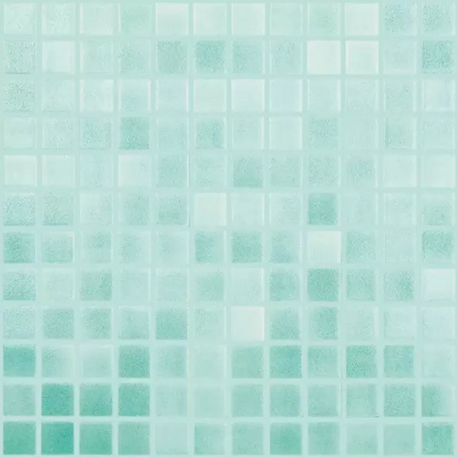 Modern 1X1 Squares 093503M Fog Caribbean Green Glossy Glass - 503 Mosaic Tile
