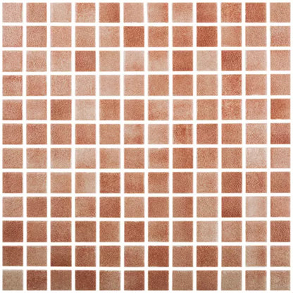Modern 1X1 Squares 093506M Fog Brown Glossy Glass - 506 Mosaic Tile
