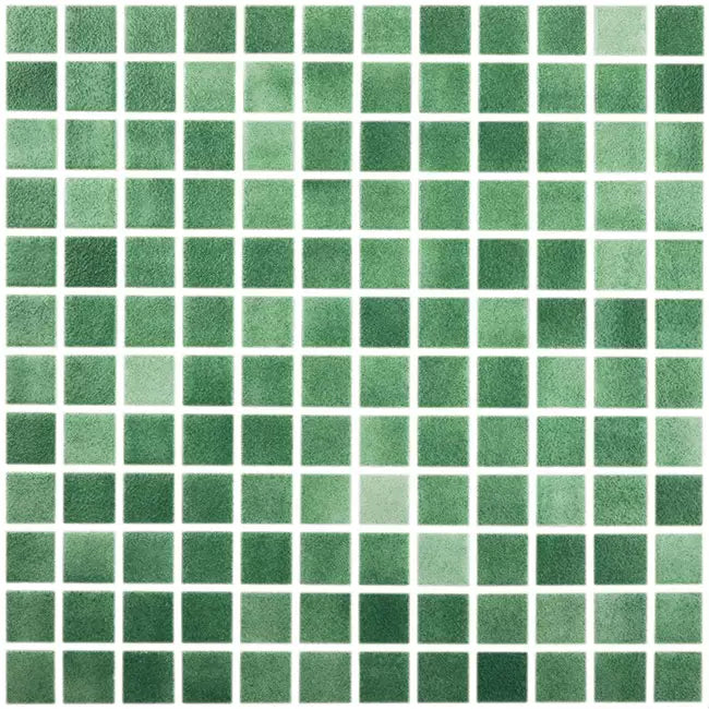 Modern 1X1 Squares 093507M Fog Green Glossy Glass - 507 Mosaic Tile - B2C TILE OUTLET