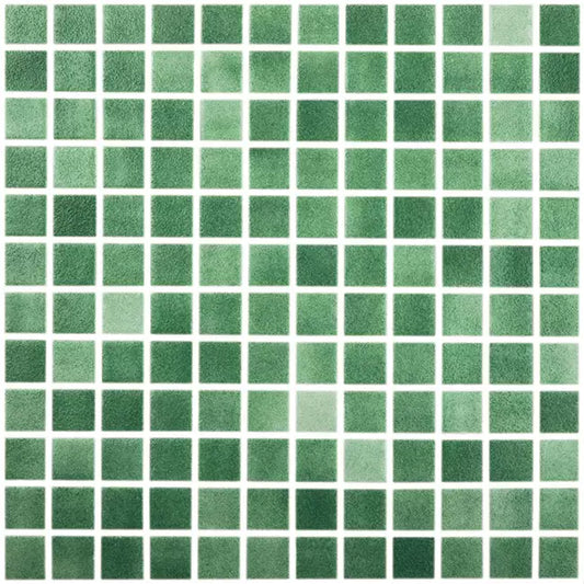 Modern 1X1 Squares 093507M Fog Green Glossy Glass - 507 Mosaic Tile