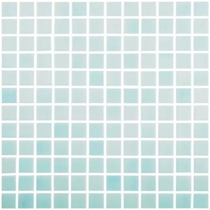 Modern 1X1 Squares 093510M Fog Clear Sky Blue Glossy Glass - 510 Mosaic Tile