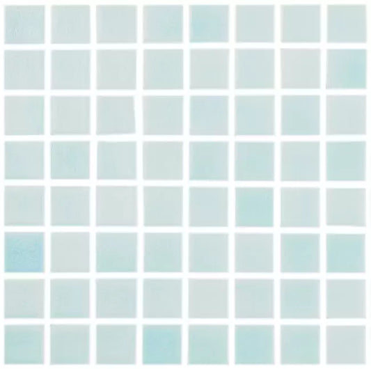 Modern 2X2 Squares 096510MANTID Fog Clear Sky Blue Anti-slip Glass - 510 Mosaic Tile