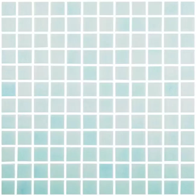 Modern 1X1 Squares 093510MANTID Fog Clear Sky Blue Anti-slip Glass - 510 Mosaic Tile