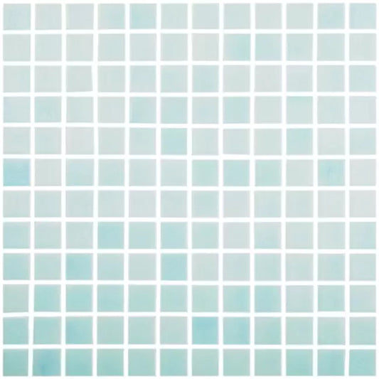 Modern 1X1 Squares 093510MANTID Fog Clear Sky Blue Anti-slip Glass - 510 Mosaic Tile