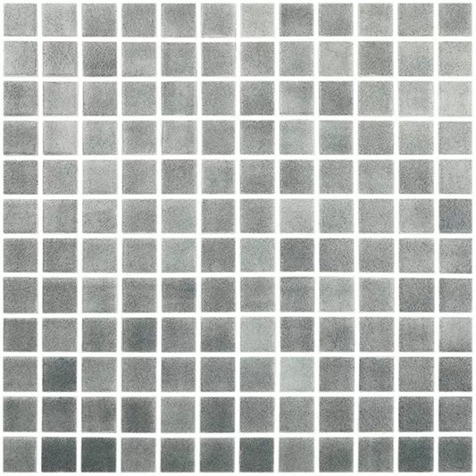 Modern 1X1 Squares 093515M Fog Dark Gray Glossy Glass - 515 Mosaic Tile