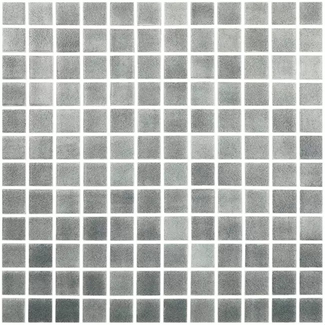 Modern 1X1 Squares 093515MANTID Fog Dark Gray Anti-slip Glass - 515 Mosaic Tile - B2C TILE OUTLET