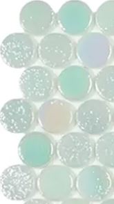 Modern C25 SHELL MYSTIC 554 CIRCLE Glossy Glass - Mosaic Tile