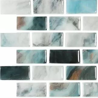 Modern 5606 ARFRCE 1X2 Glossy Glass - Mosaic Tile