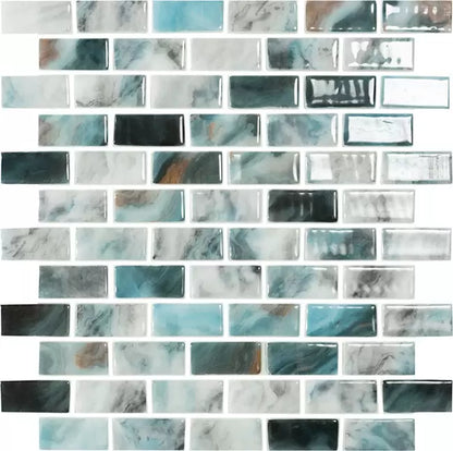 Modern 5606 ARFRCE 1X2 Glossy Glass - Mosaic Tile