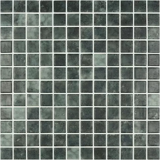 Modern 1X1 5703 Stacked Squares Green Black JNG M Matte - Mosaic Tile