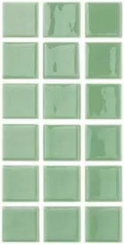 MODERN 1X1 093600M Light Green Glossy Glass - 600 MOSAIC TILE - B2C TILE OUTLET