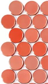 Modern C25 6002 LIVE CORAL CIRCLE Glossy Glass - Mosaic Tile