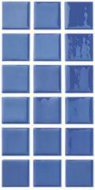MODERN 1X1 093800M Denim Blue Glossy Glass - 800 MOSAIC TILE