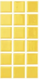 MODERN 1X1 093801M Yellow Glossy Glass - 801 MOSAIC TILE