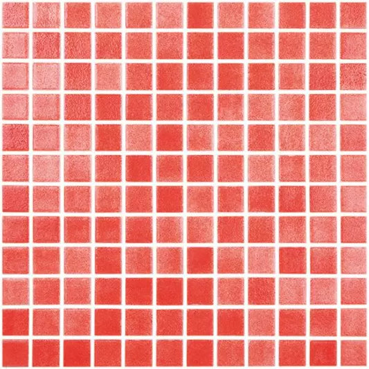 Modern 1X1 093805MANTID Fog Red Anti-slip Glass - 805 Mosaic Tile
