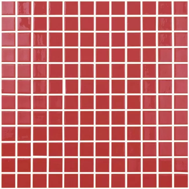 MODERN 1X1 093808M Red Glossy Glass - 808 MOSAIC TILE