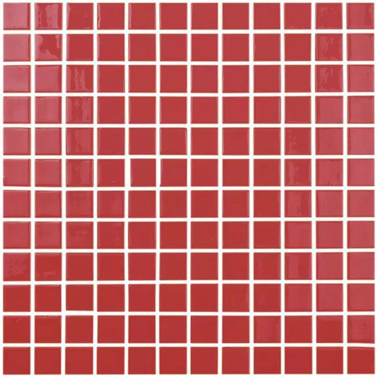 MODERN 1X1 093808M Red Glossy Glass - 808 MOSAIC TILE