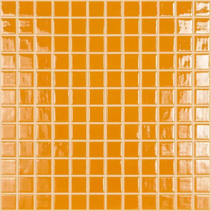 MODERN 1X1 093820M Orange Burst Glossy Glass - 820 MOSAIC TILE
