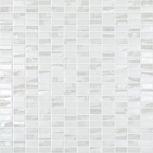 Modern 1/2X1 BIJOU WHITE Glossy Glass - Mosaic Tile