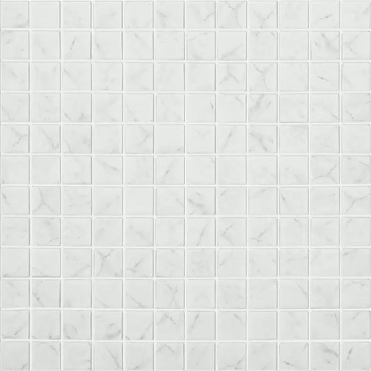 Modern 1X1  CARRARA GREY MT Matte Glass - Mosaic Tile