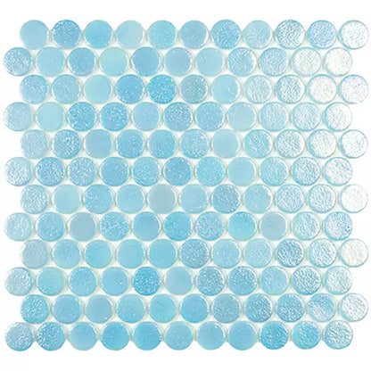 Modern C25 551 SHELL AIR CIRCLE Glossy Glass - Mosaic Tile