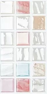 Modern 1X1 DECO 7 Glossy Glass - Mosaic Tile