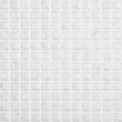 Modern 1X1  EDNA CARRARA GREY MT Matte Glass - Mosaic Tile