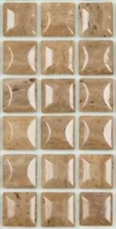 Modern 1X1 EDNA TRAVERTYINO NOCE BR Glossy Glass - Mosaic Tile