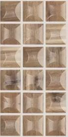 Modern 1X1 EDNA WOOD CEREZO MT Matte Glass - Mosaic Tile