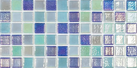 Modern 1X1 ISLA MORADA Glossy Glass - Mosaic Tile