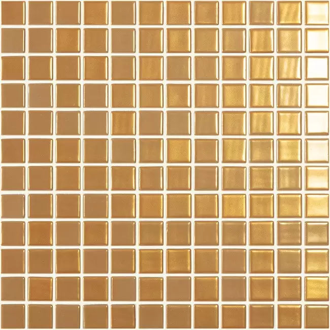 Modern 1X1  MAGIC GOLD Glossy Glass - 49 Mosaic Tile